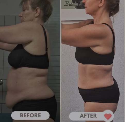 Voor en na van een klant van Pure Balance by Katie