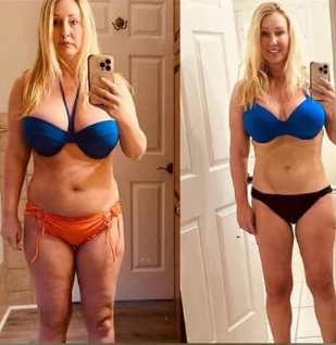 Voor en na van een klant van Pure Balance by Katie