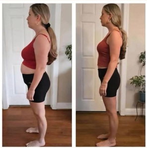 Voor en na van een klant van Pure Balance by Katie